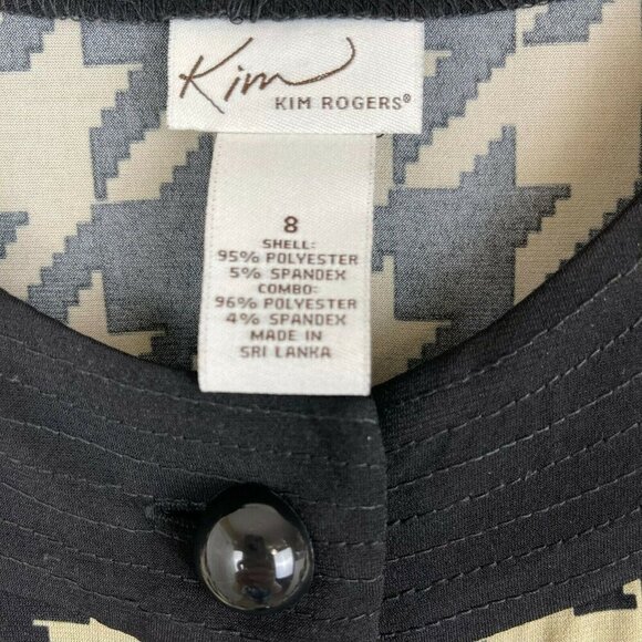 Kim Rogers Women Short Sleeve Crew Neck Stretch Dress Size 8 - Picture 3 of 5